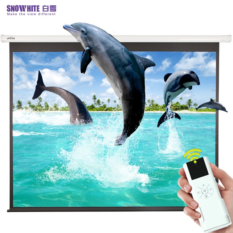 SNOWHITE Luxurious Cinema Electric Projection Screen